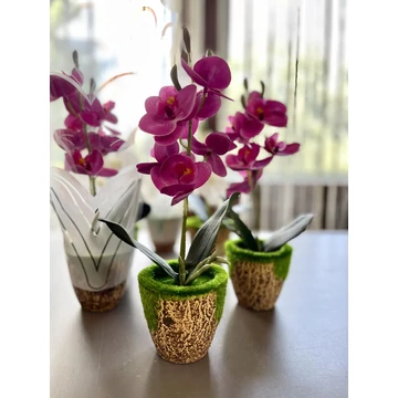 Cserepes orchidea pink 28 cm – élethű gondozásmentes dekoráció