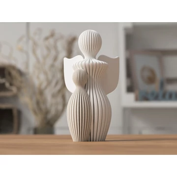 3D Angyal szobor gyerekkel 13cm