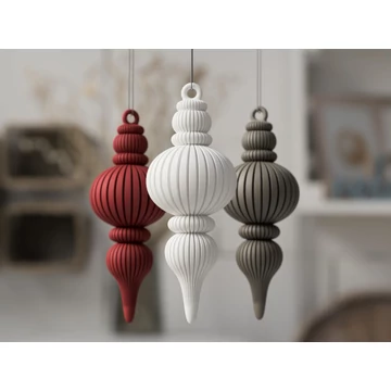 3D Függő karácsonyi dísz 12 cm