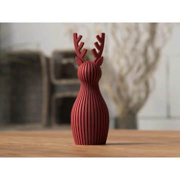 3D Rénszarvas hosszú agancsos