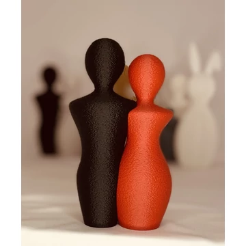 3D Pár szobor sima-sima 14 cm