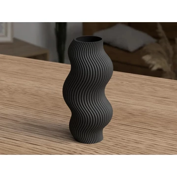 3D Modern hullámos váza 18 cm