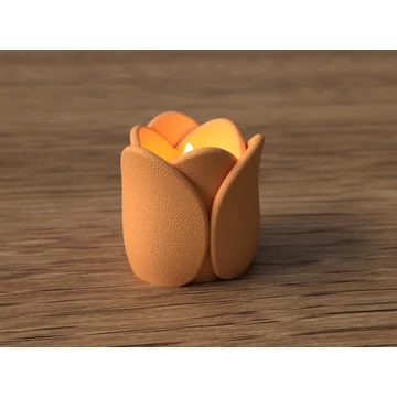 3D Tulipán alakú teamécses tartó