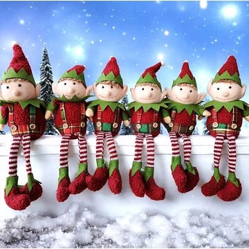 Lógó lábú karácsonyi elf manó 36 cm