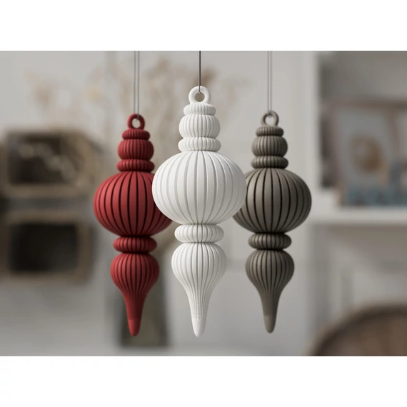 3D Függő karácsonyi dísz 12 cm