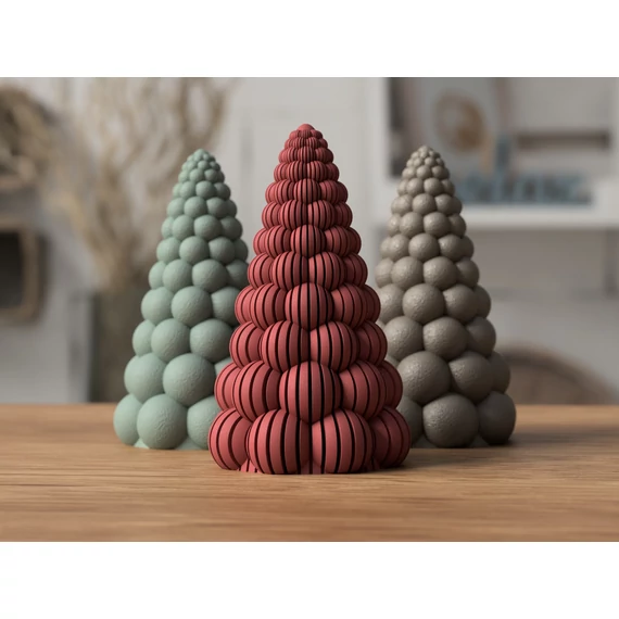 3D buborékos-bordás karácsonyfa 15 cm