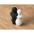 3D Pár szobor bordás-sima 14 cm