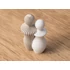 3D Pár szobor bordás-sima 14 cm