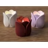 3D Tulipán alakú temécses tartó bordás