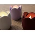 3D Tulipán alakú temécses tartó bordás